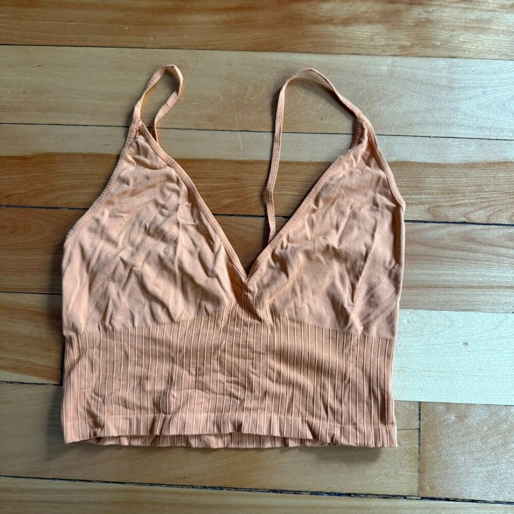 Free People Orange Ali Low Back Bra - M/L (Closet closing permanently 5/15!)